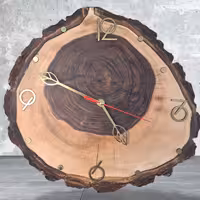 ساعت دیواری رستیک سایز 35 چوب گردو