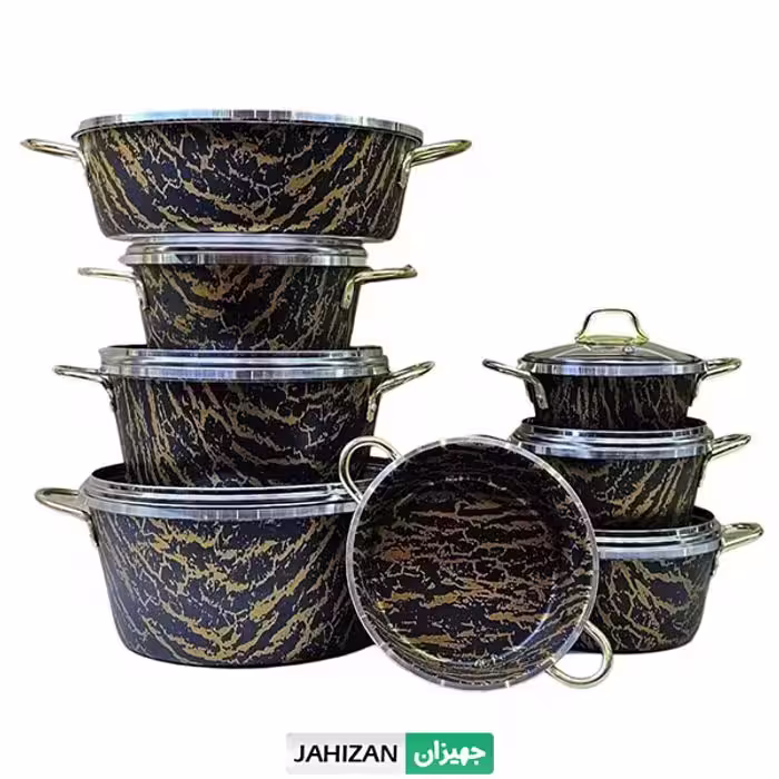 سرویس قابلمه 14پارچه اسبیکو طرح ماربل