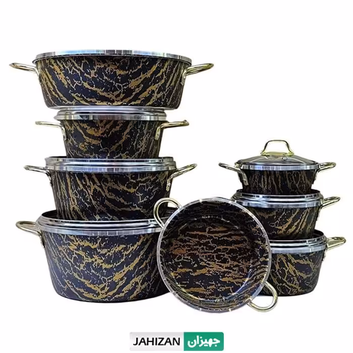 سرویس قابلمه 14پارچه اسبیکو طرح ماربل