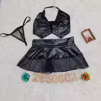 لباس خواب یا ست نیم تنه دامن چرم Desire کد 2650802