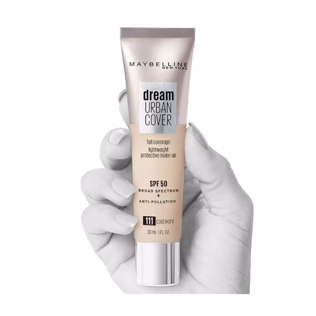 کرم پودر اصل میبلین اورجینال رنگ بژمتوسط کرمپودر مایبلین کرم پودر گیاهی ضدآب maybelline انواع پنکک آرایشی موس کرم موجوده