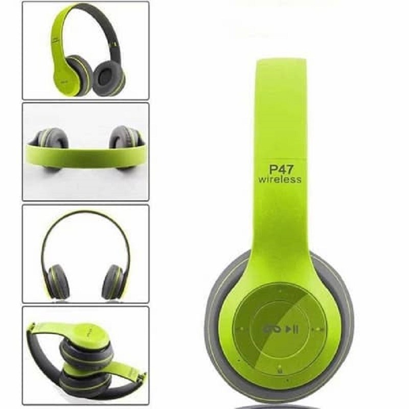 هدفون بی سیم بلوتوثی P47 رنگ سبز و سایر رنگ ها