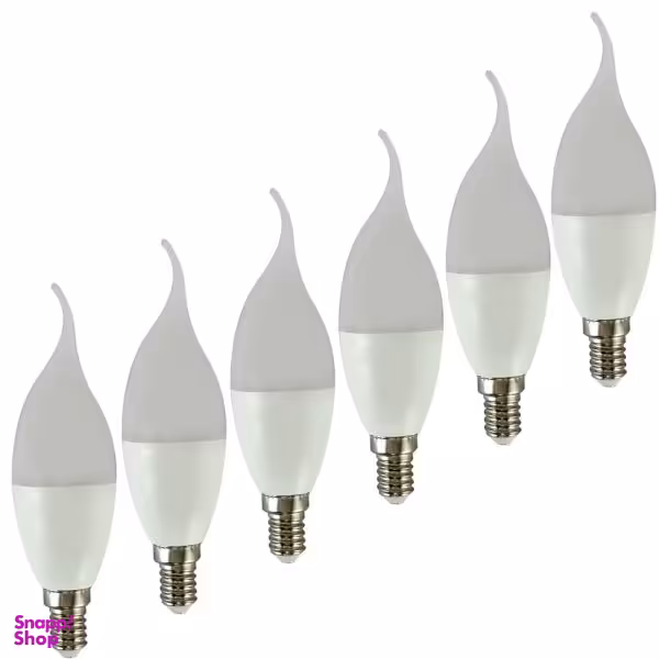 لامپ ال ای دی 7 وات تکتاب مدل اشکی پایه E14 بسته 6 عددی