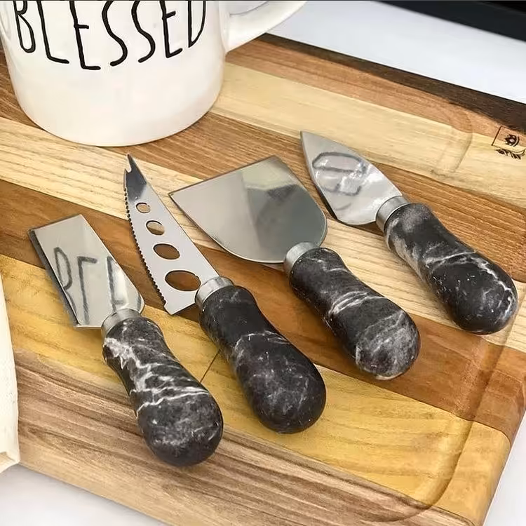 ست کارد صبحانه خوری دسته ماربل 