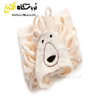 حوله پالتویی کودک سلین طرح شیر کرم روشن سایز 8-9