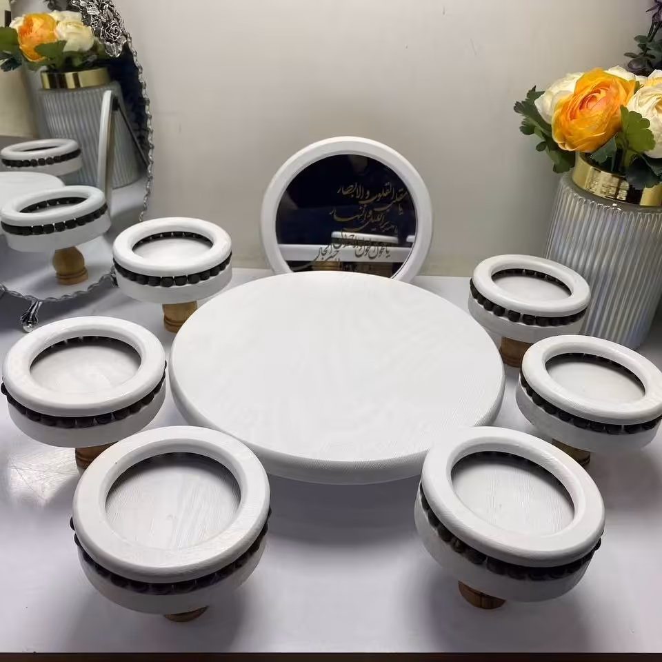 هفت سین چوبی رنگ سفید