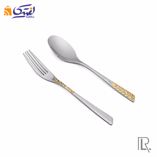 سرویس قاشق چنگال رزنتال 151 پارچه استیل طلایی براق مدل 4400G