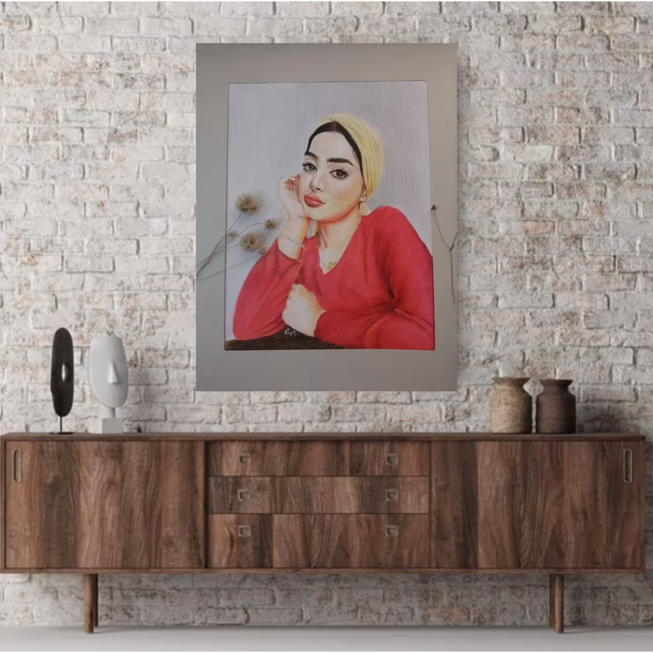 نقاشی چهره با مدادرنگی