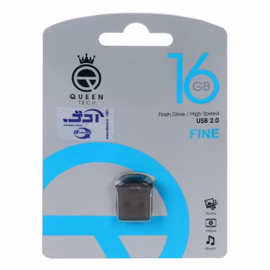 فلش مموری کوئین تک مدل Fine USB2.0 ظرفیت 16 گیگابایت