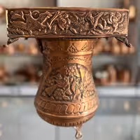 سطل و جای دستمال مسی