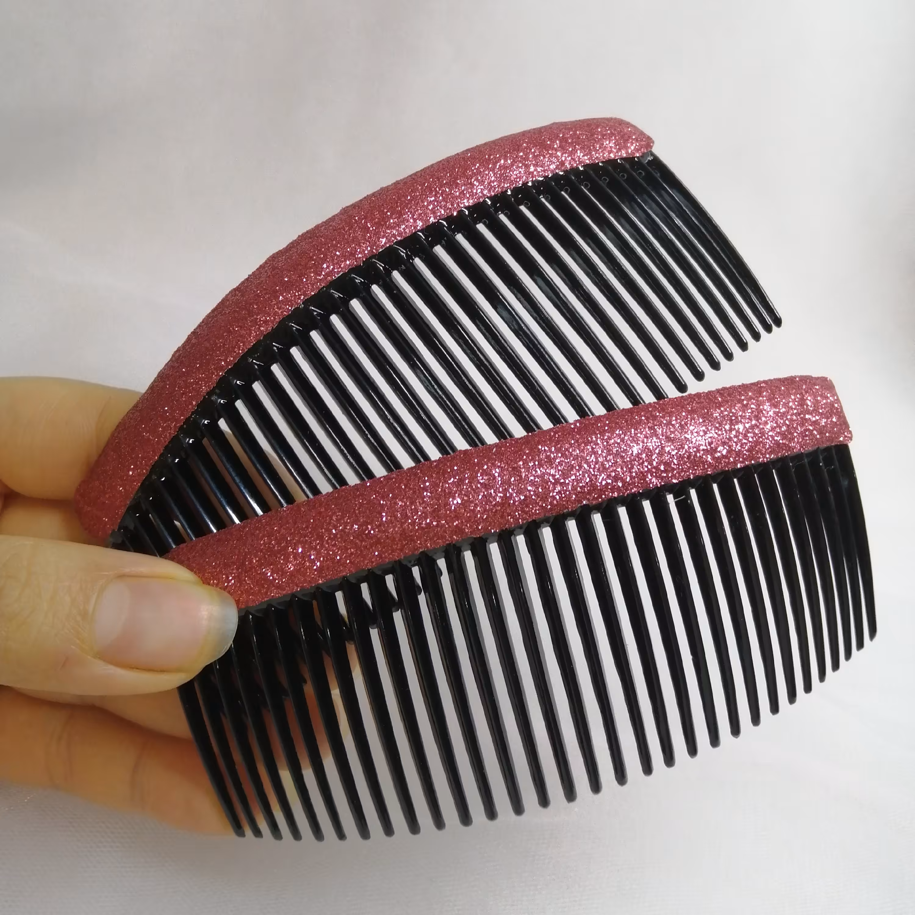 شانه سر اکلیلی 2 عددی  رنگ قرمز