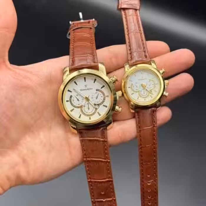 ست ساعت رومانسون بند چرمی کیفیت اصلی