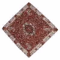 رومیزی ترمه ابریشمی برند هاشمی طرح چهلستون سایز 75در75