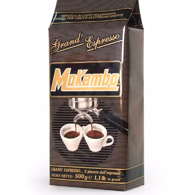 دانه قهوه گرند اسپرسو 95% عربیکا موکامبو  grand espresso Mokambo وزن 1 کیلو