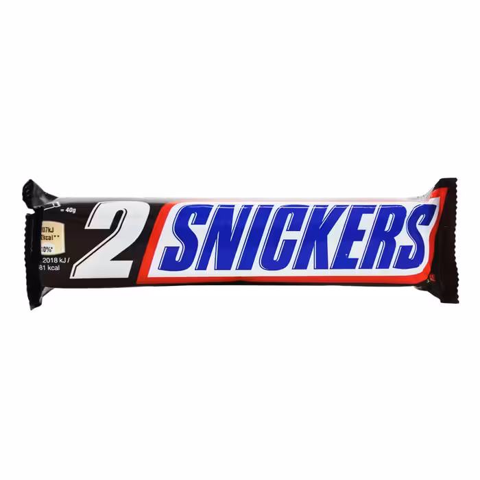 شکلات مغزدار بادام زمینی دو قلو اسنیکرز – snickers