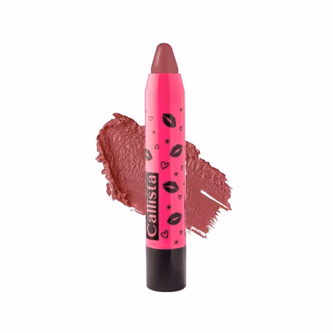 رژ لب مدادی مات کالیستا شماره 06 رنگ قهوه ای