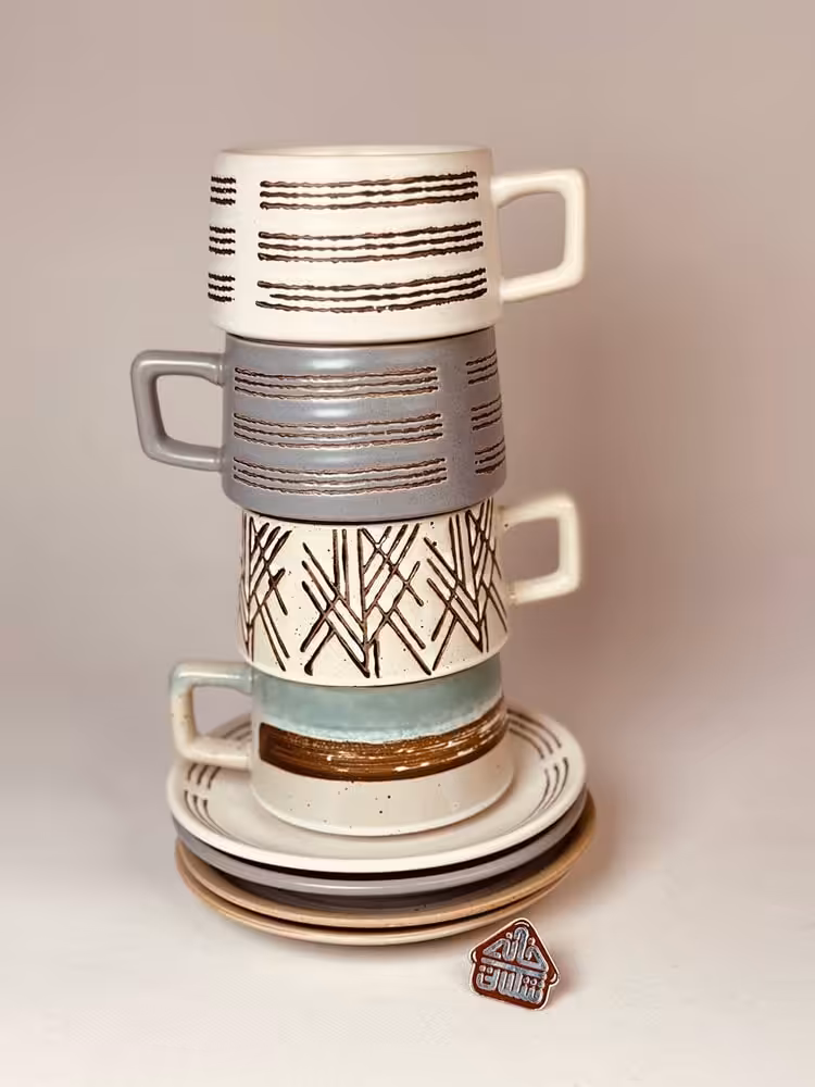 فنجون لته خوری روستیک کد002329