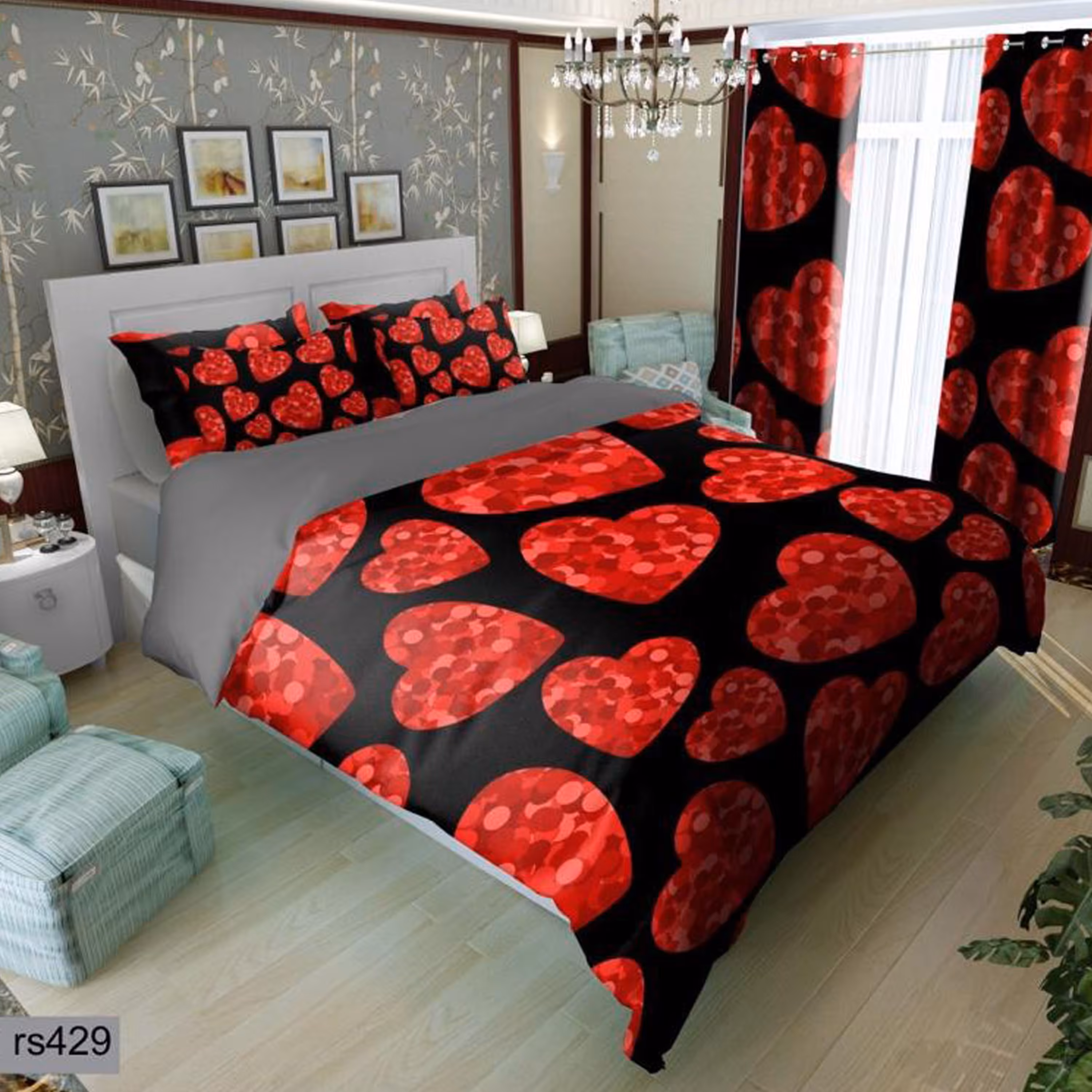 سرویس روتختی 1 نفره تنسل چاپی برندترک لند (Turk Land)  کد rs 429