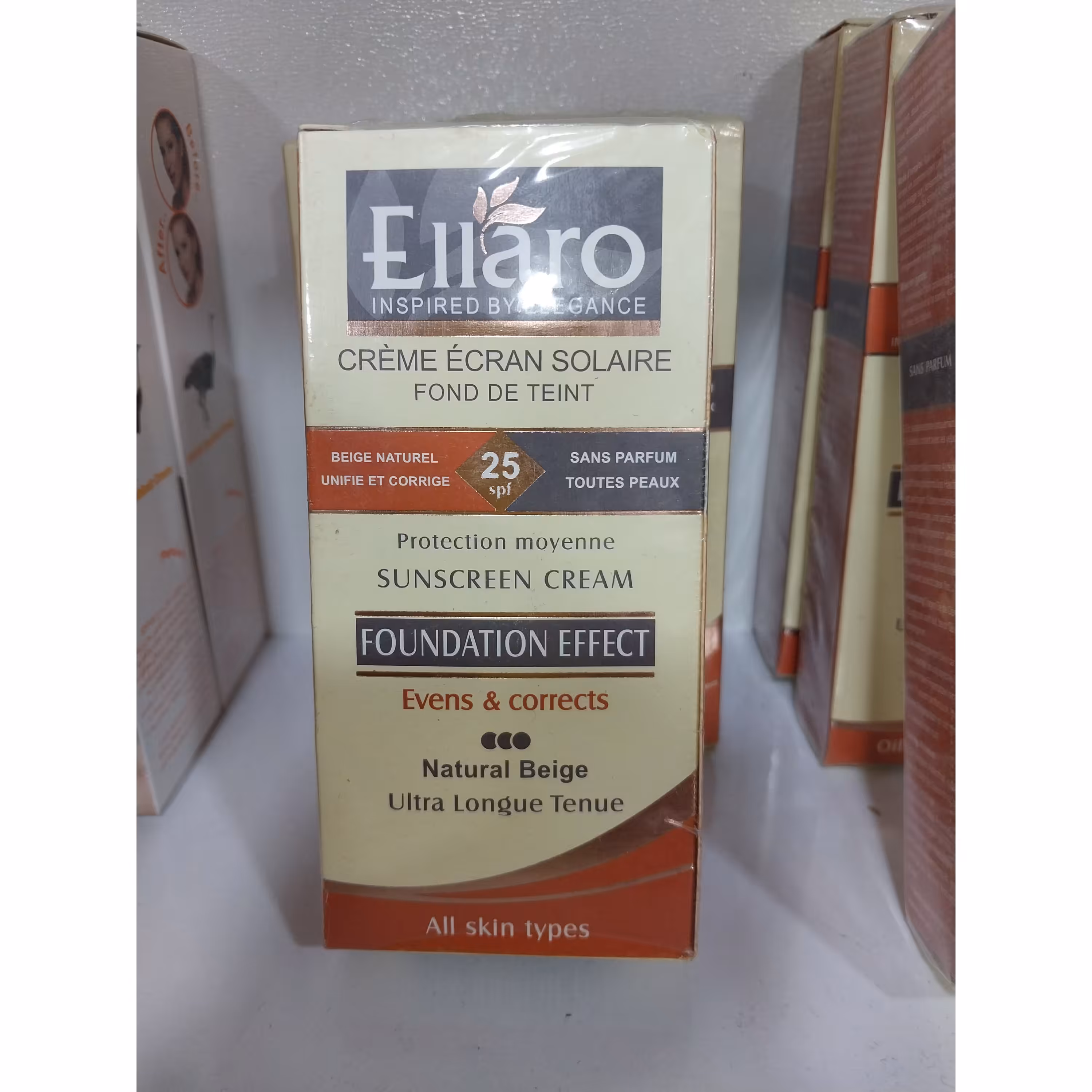 کرم ضد آفتاب  رنگی( بژ طبیعی )الارو مناسب انواع پوست Spf 25 