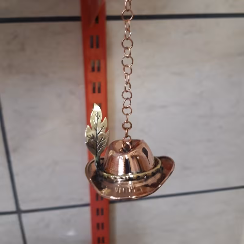 کلاه مسی  و برنجی آویز دکوری و تزیینی رابین هود 