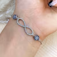 دستبند طرح بینهایت نقره