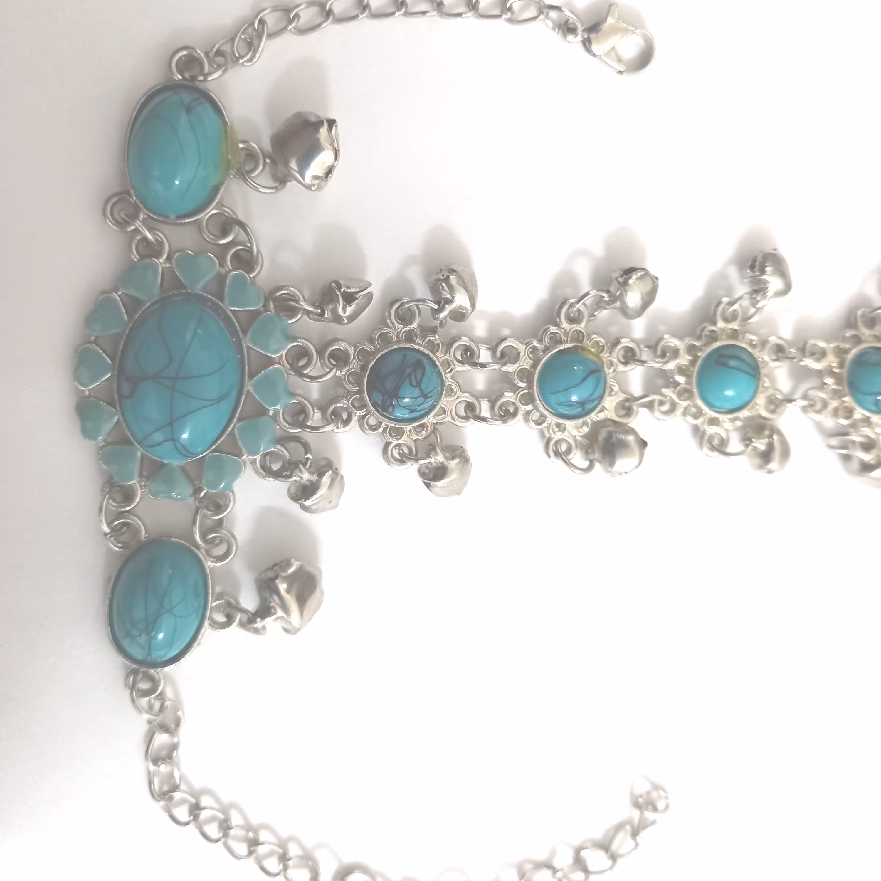 دستبند انگشتردار فیروزه دار