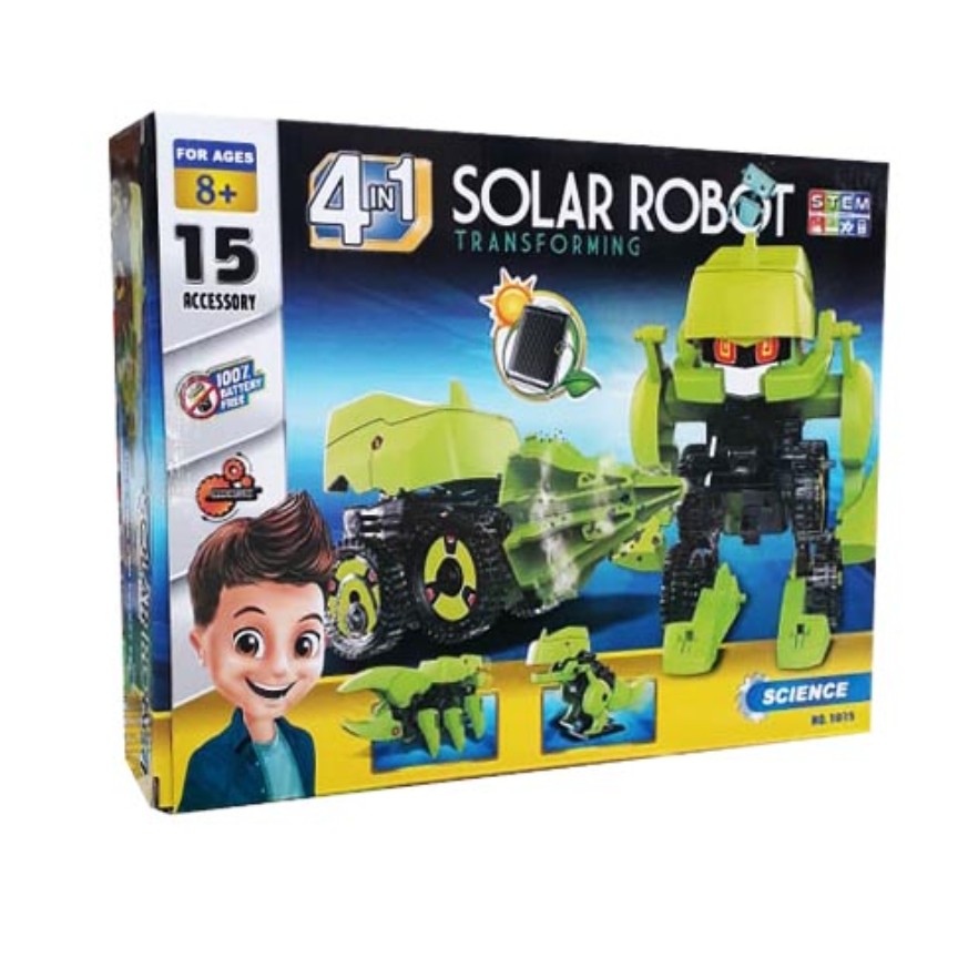 کیت آموزشی سولار ربات تبدیل شونده 4 در 1 SOLAR ROBOT TRANSFORMING 1015