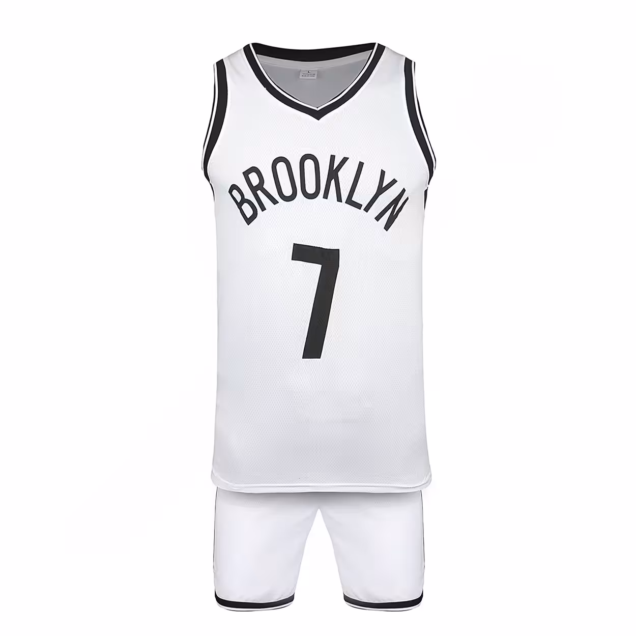 ست رکابی شلوارک بسکتبال بروکلین 83507-AKS  | سفید/مشکی