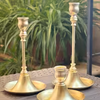 شمعدان برنجی ست 3تایی
