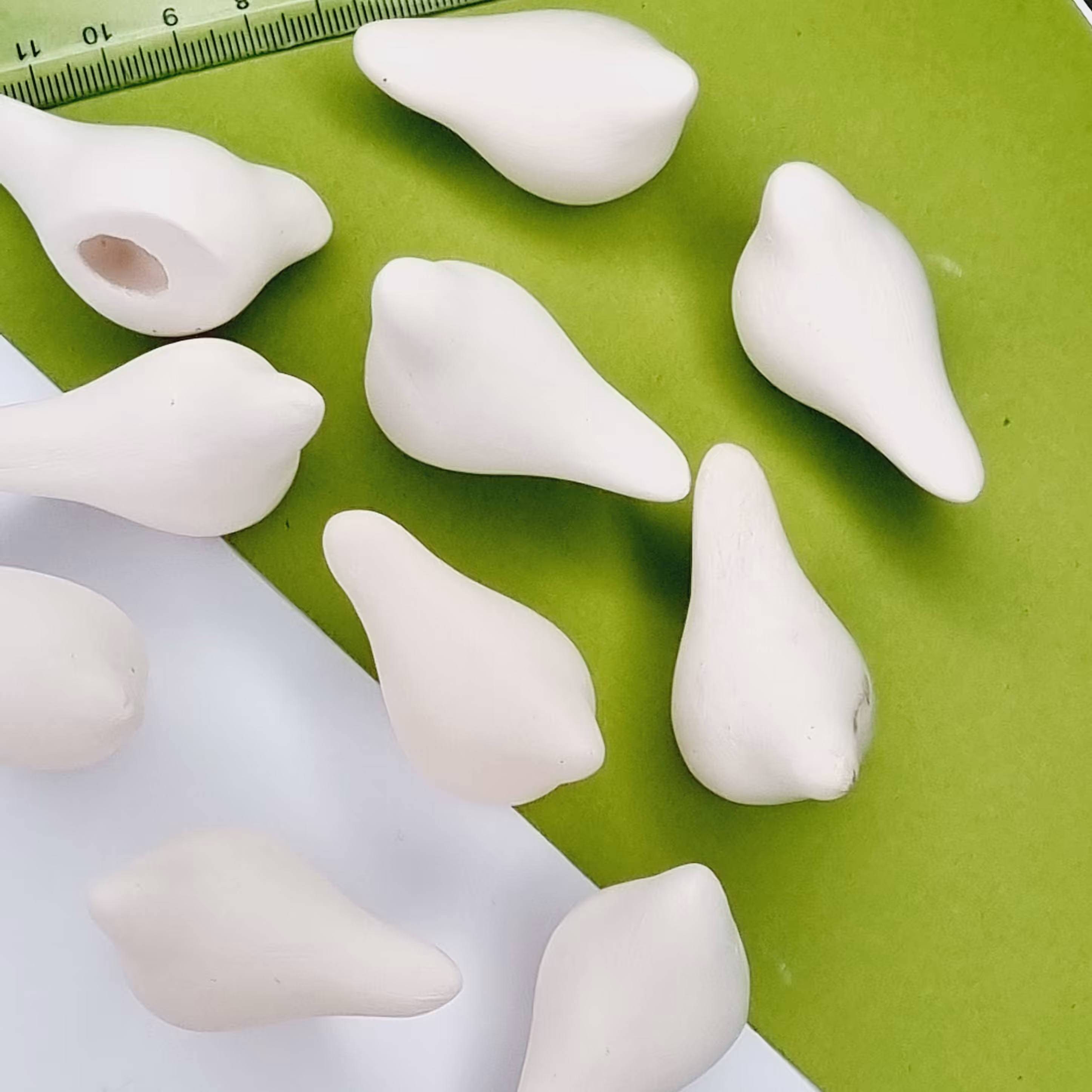 پک ده عددی مرغ آمین سفالی بدون رنگ سفید 