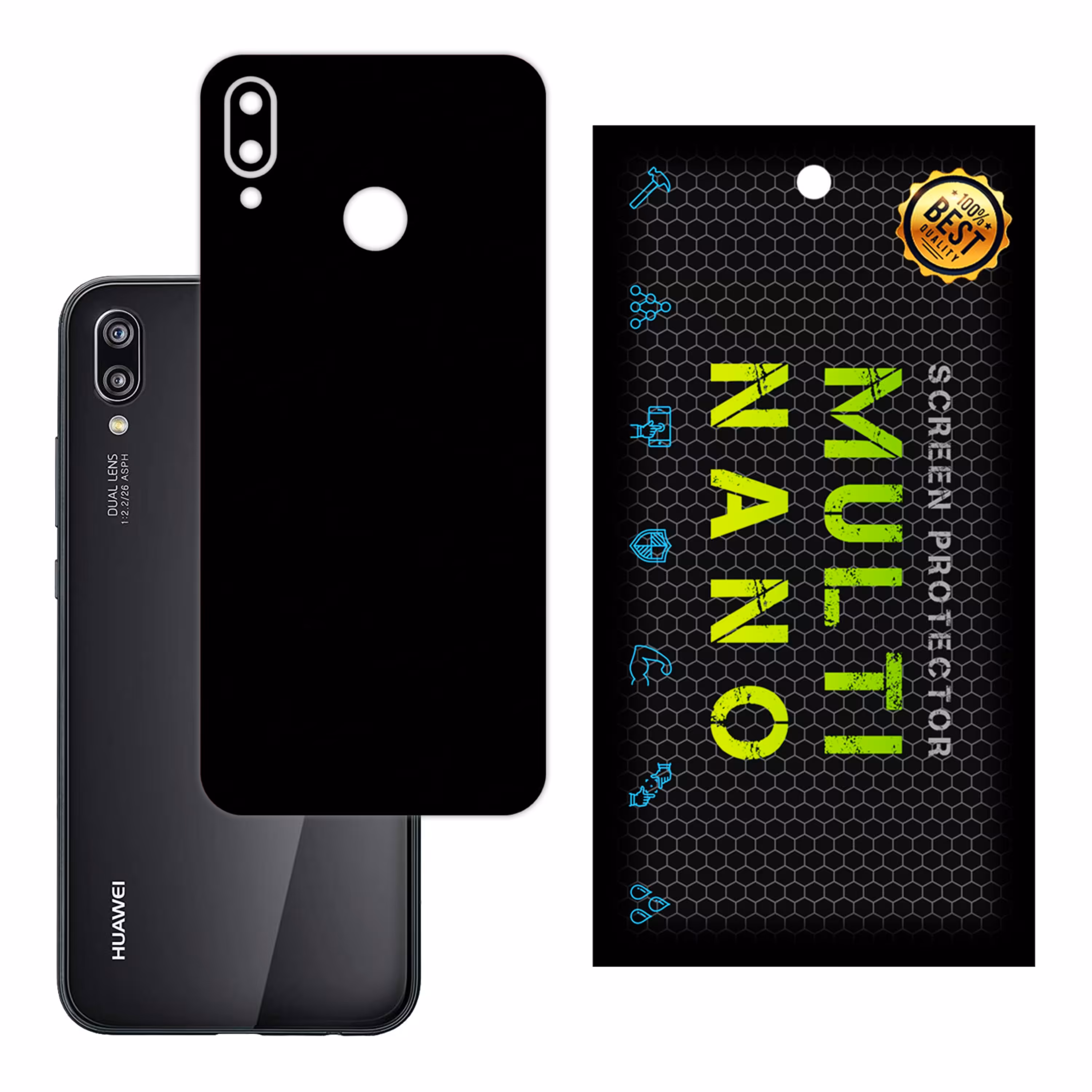 برچسب پوششی MultiNano مدل X-F1M-Black برای پشت موبایل هواوی Nova 3E