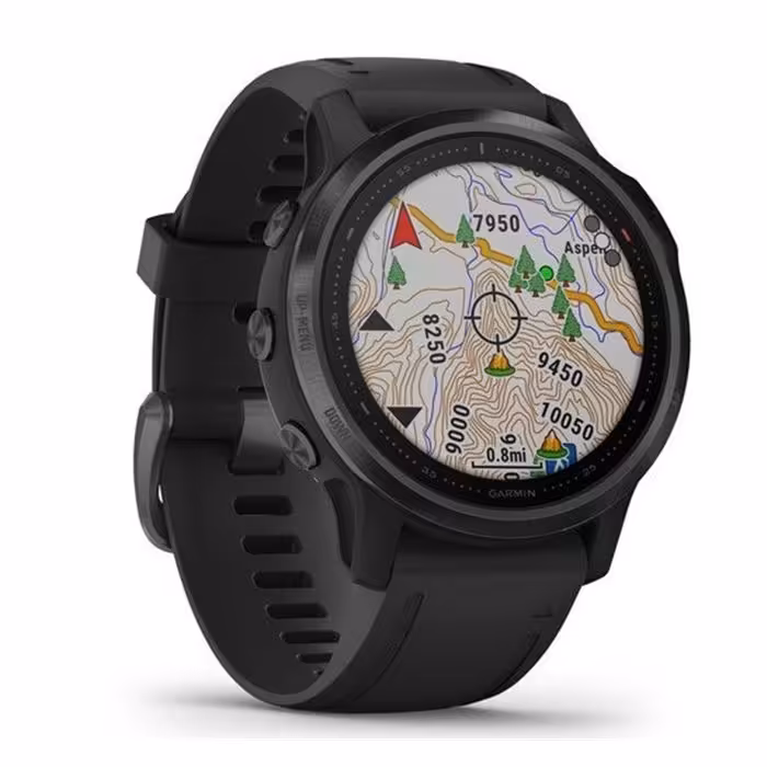 ساعت و جی پی اس ورزشی گارمین مدل فنیکس 6 اس پرو با بند سیلیکون مشکی