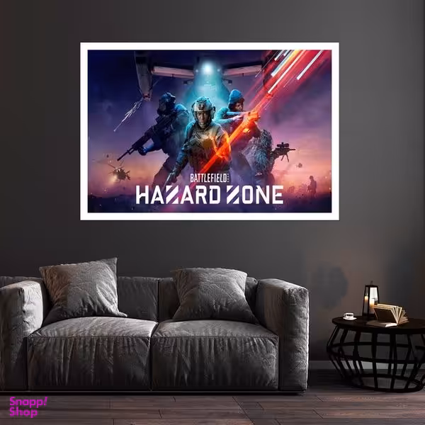 تابلو بکلیت طرح بازی Battlefield 2042 Hazard Zone مدل قاب شاسی w-s8749