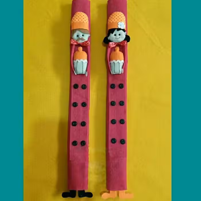 دستگیره و مگنت یخچال نمدی طرح سرآشپز