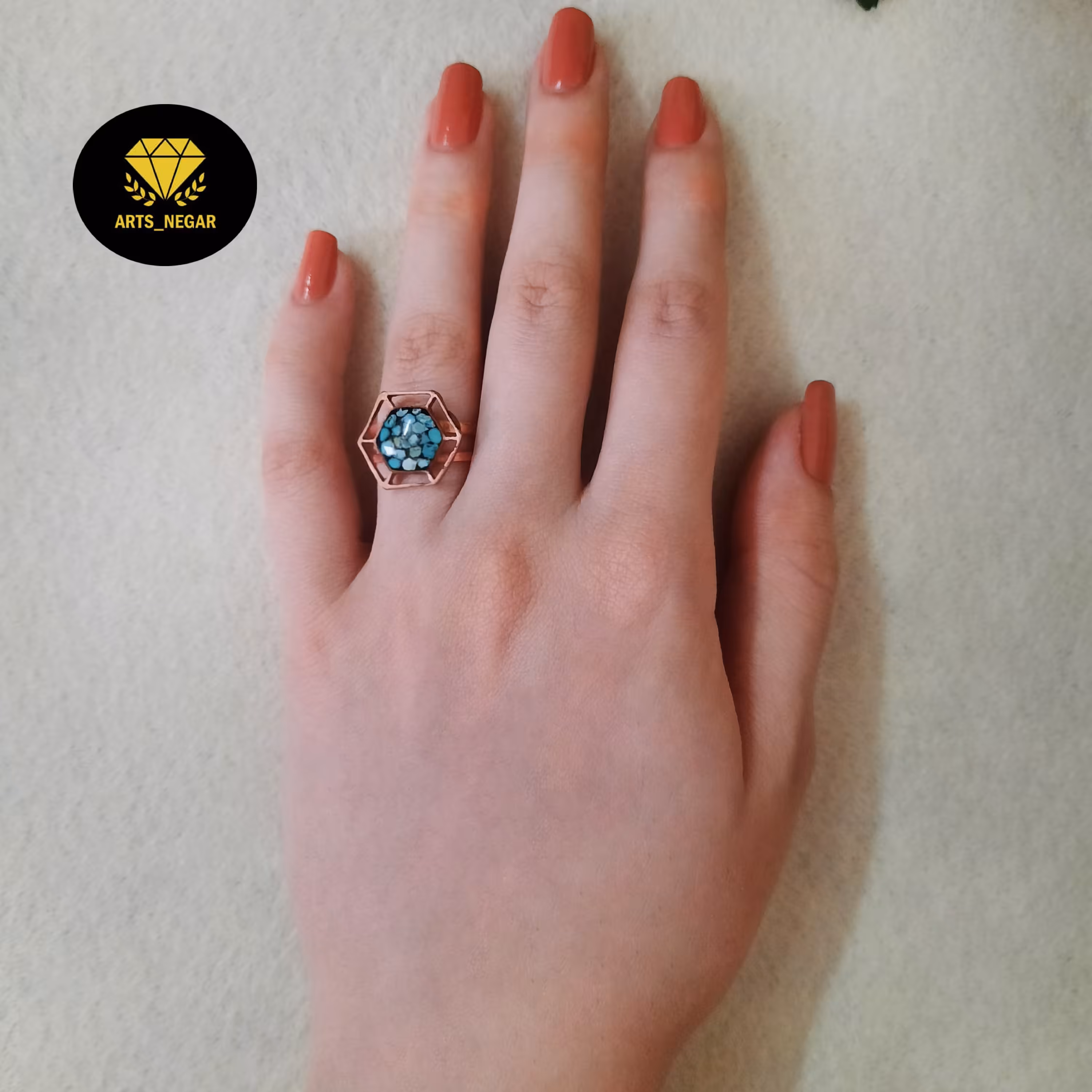 انگشتر فیروزه کوب