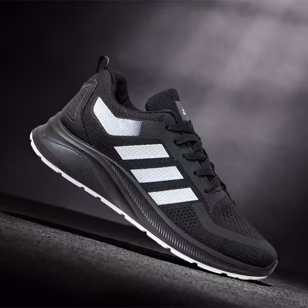 کفش آدیداس مشکی سفید زنانه سایز 40 کد 101