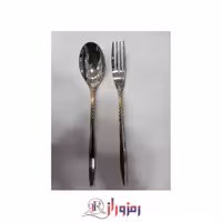 سرویس قاشق چنگال 24 نفره یونیک مدل سوزنی  طرحدار نقره ای طلایی