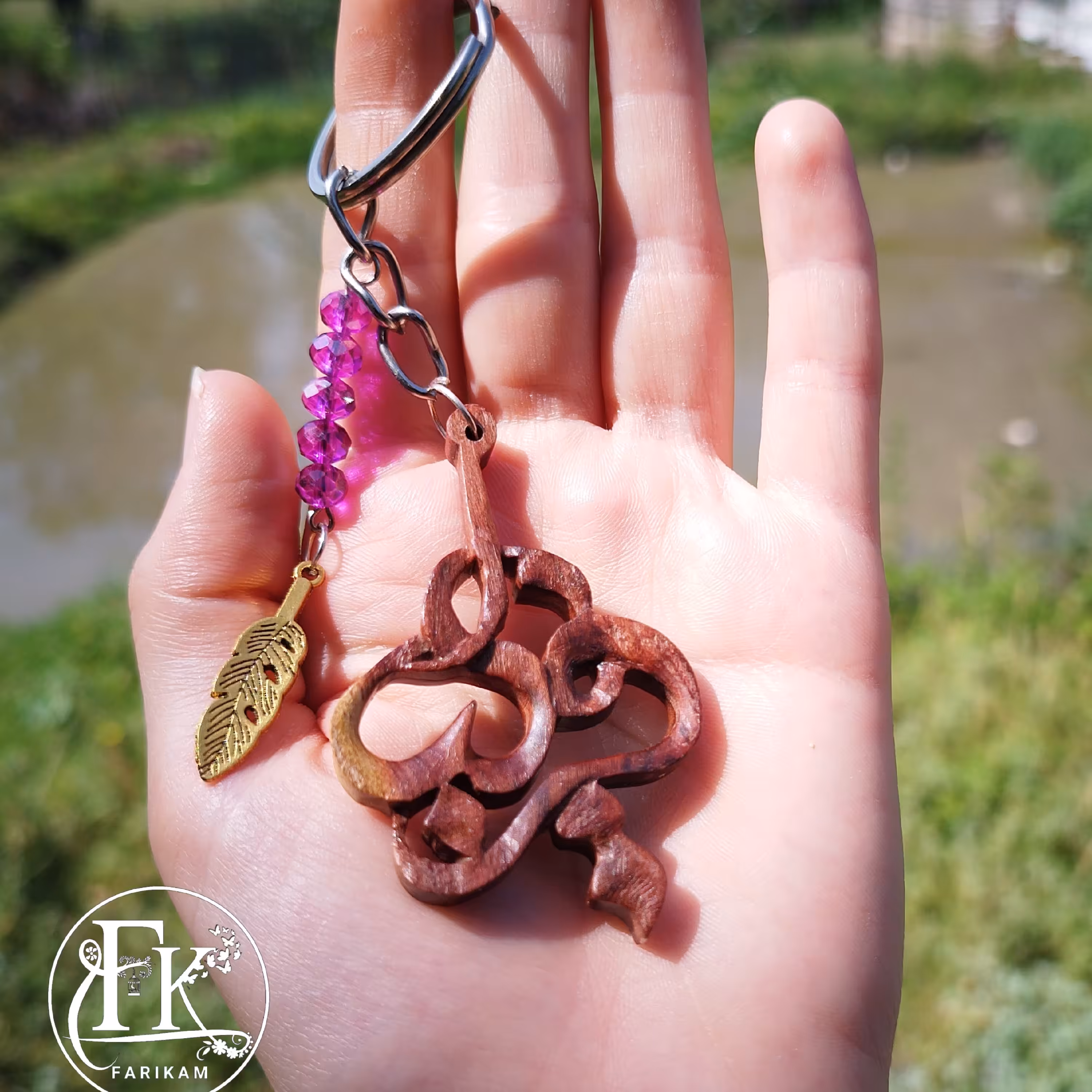 جاکلیدی چوبی اسم فریبا