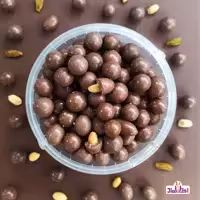 دراژه کاکائویی مغزدار 250 گرمی اعتماد ( کاکائو آجیلی )