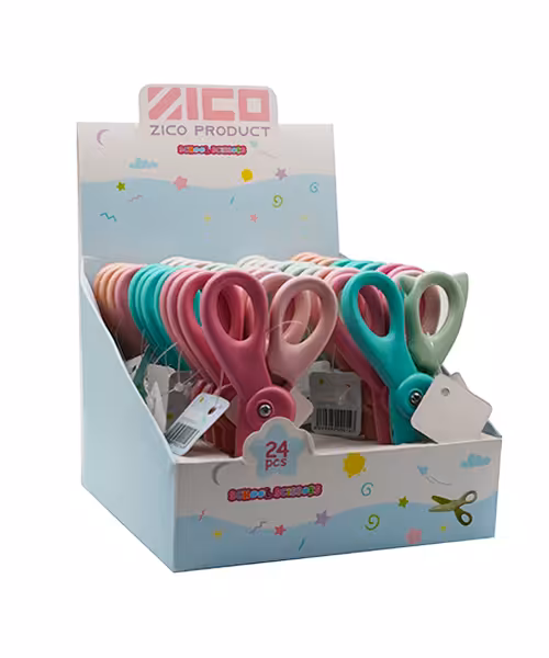 قیچی  زیکو  تمام پلاستیک ساده(24عددی)