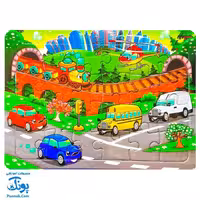 پازل طرح وسایل نقلیه مقوایی پشت وایت بردی