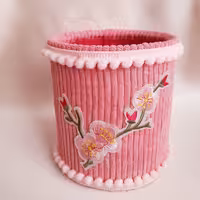 🌸جامدادی رومیزی زیبا طرح گل صورتی نیلوفرانه🌸