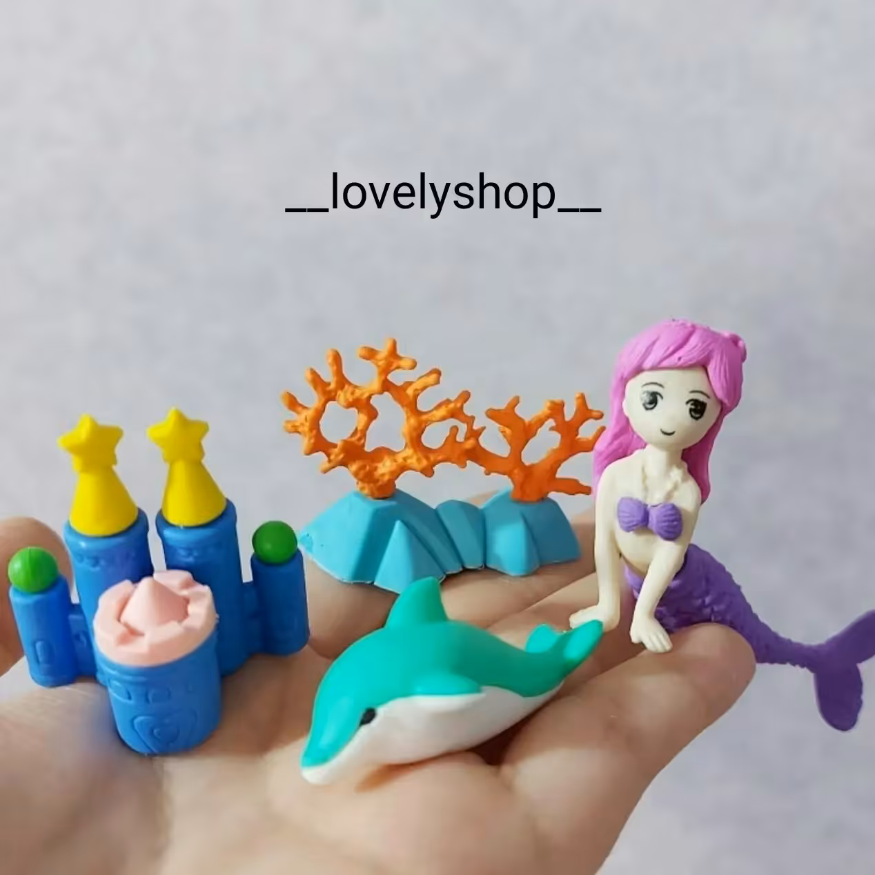 ست پاک کن پری دریایی در 4طرح مختلف