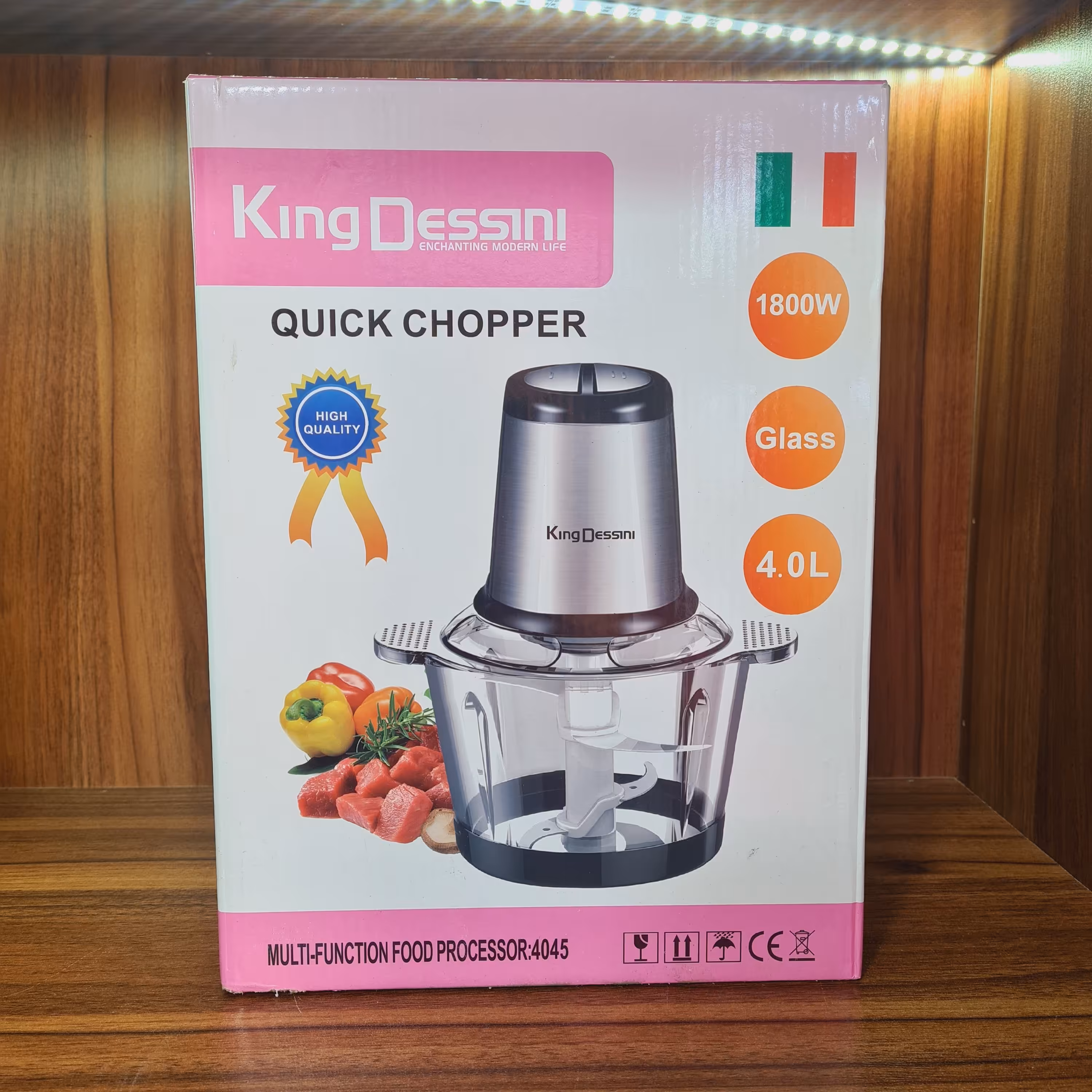 خردکن  4 لیتری برقی دسینی ، خردکن برقی همه کاره ، غذاساز ، مخلوط کن ، همزن ، خردکن 4 تیغه ، خردکن بزرگ