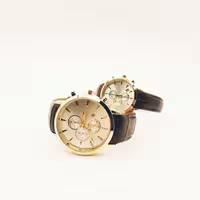 ساعت ست طرح سه موتوره لد فورد بند چرمی 