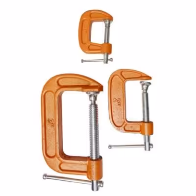 گیره کار سی C شکل نجاری کلمپ سه سایز 1-2-3 اینچ فورتیکا FORTIKA مدل FA3471