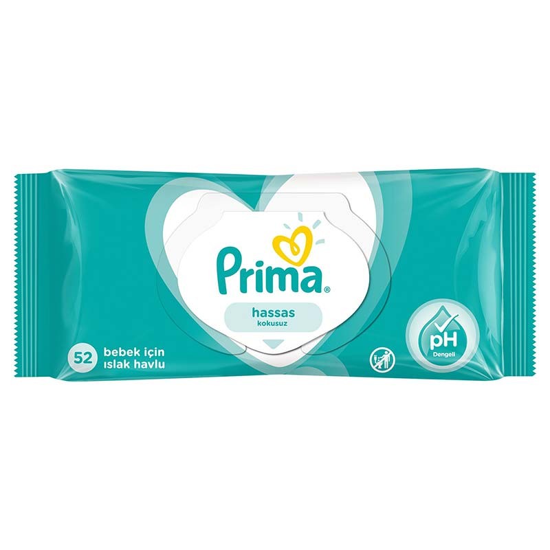 دستمال مرطوب پریما 52 تایی(100%اورجینال ارسال فوری) New