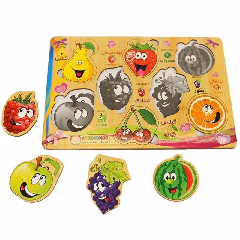 پازل چوبی میوه های خندان علی کوچولو
