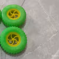 چرخ رباتیک مدل اسپرت یا کویر بسته دو عددی ‌رنگ سبز
