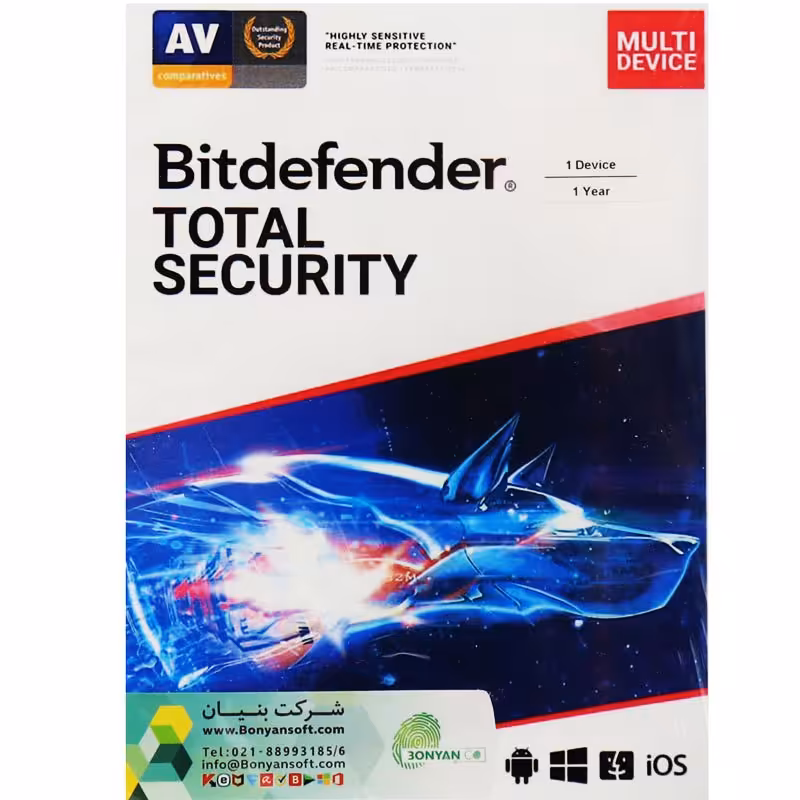 آنتی ویروس اورجینال Bitdefender Total Security 2021 1 User